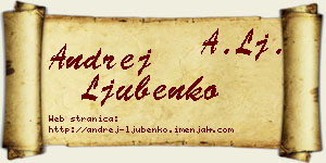 Andrej Ljubenko vizit kartica